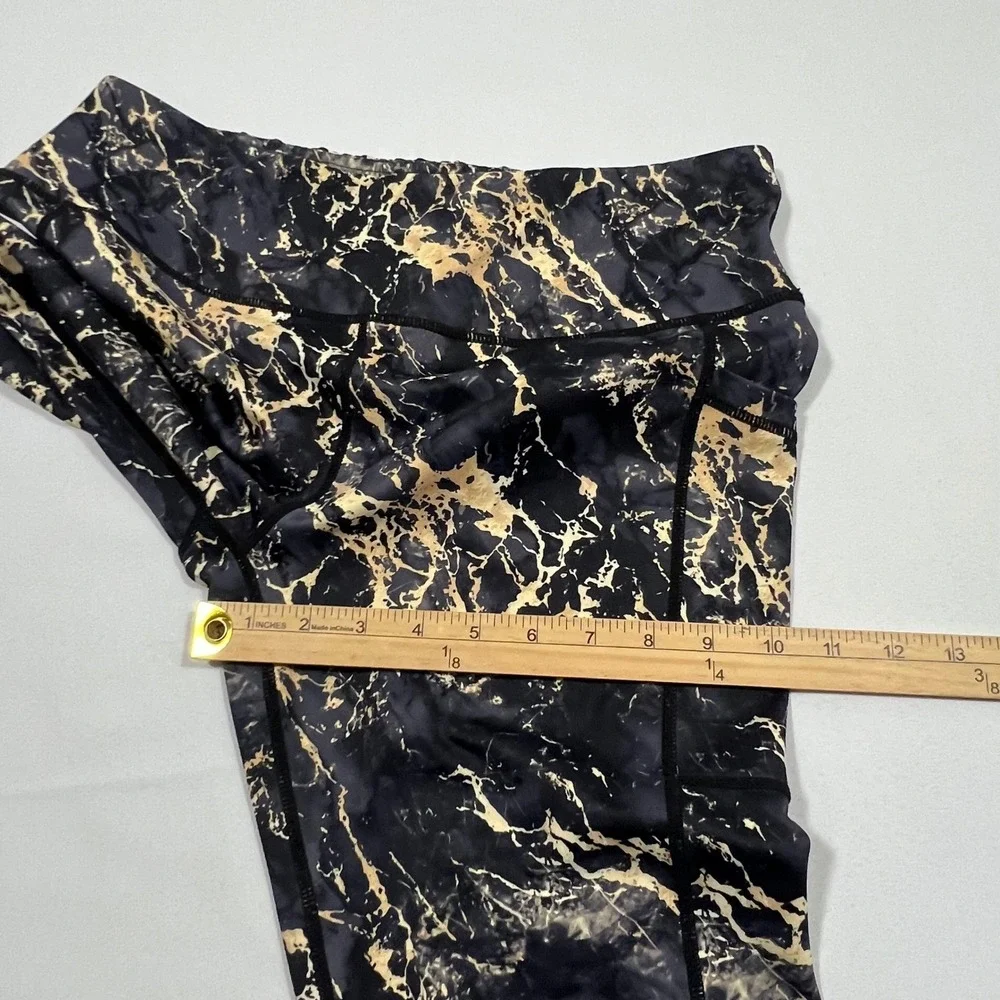 Constantly Varied Gear Leggings‎ Gold Marble Squat Proof Gym Training Women's XL